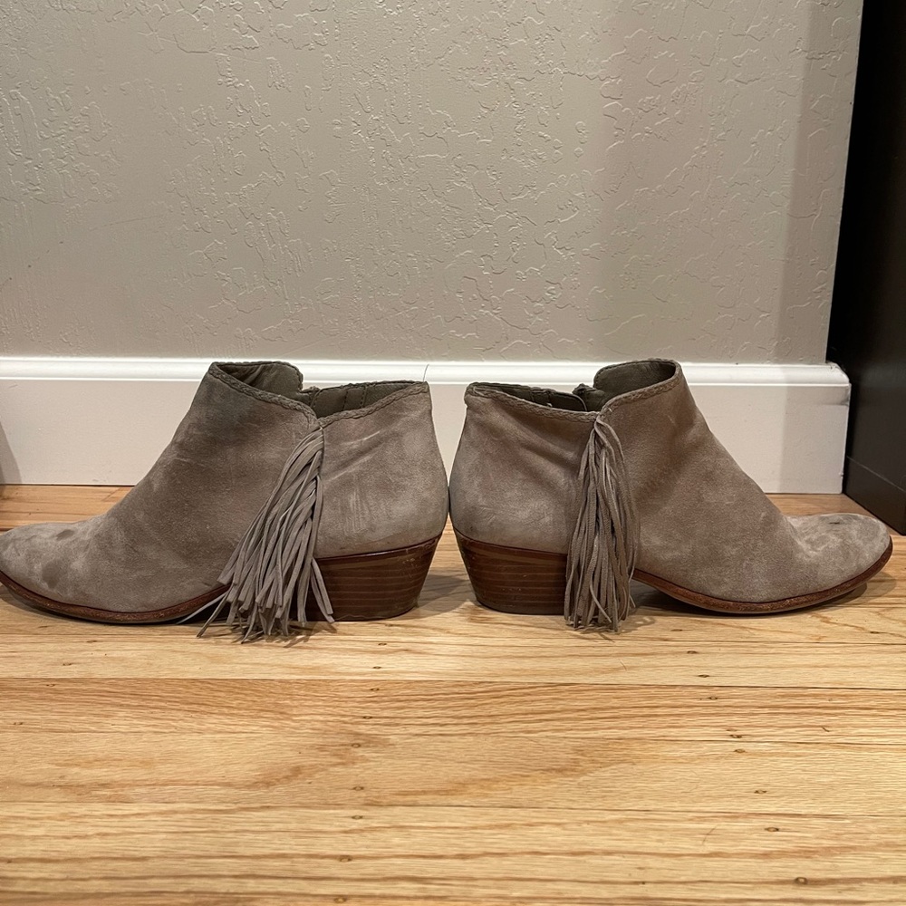 Sam Edelman suede fringe ankle booties